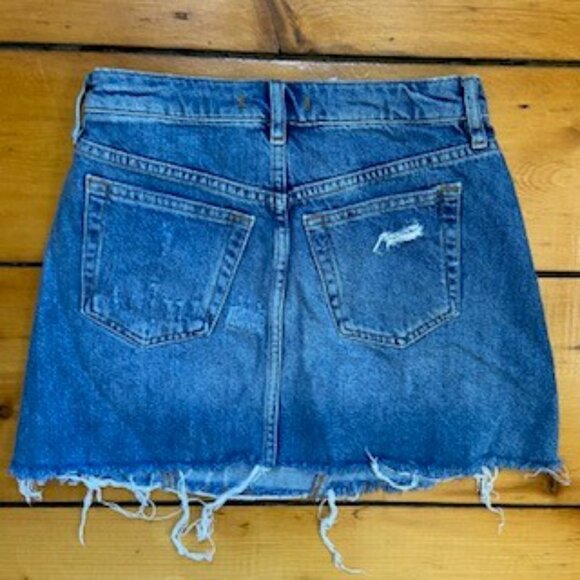 We the Free Denim Distressed Jean Miniskirt - Size 25 - Picture 4 of 14